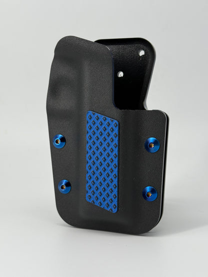 Kobura Competition Holster Black & Blue. G10 inlay (Diamonds)