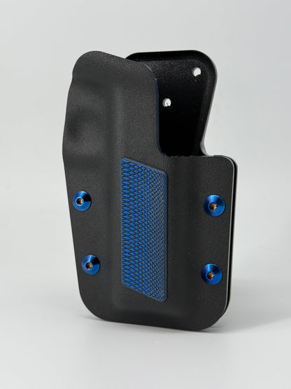 Kobura Competition Holster Black & Blue. G10 inlay (Checkering)