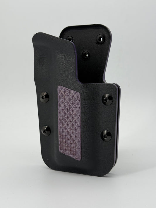 Kobura Competition Holster Black & Purple. G10 inlay (Diamonds)