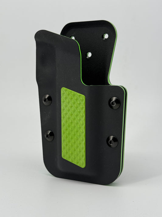 Kobura Competition Holster Black & Green. G10 inlay (Diamonds)