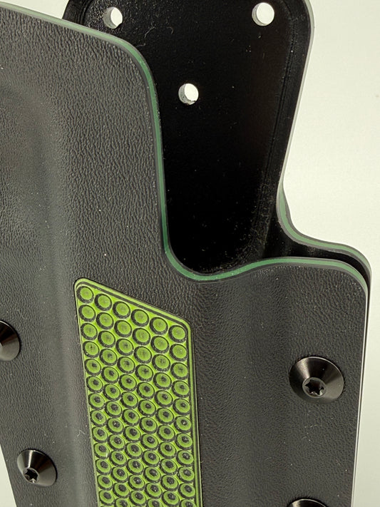 Kobura Competition Holster Black & Green. G10 inlay (Grips)