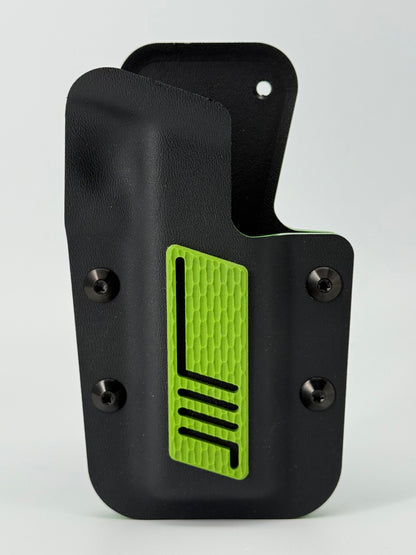 Kobura Competition Holster Black & Green. G10 inlay (Chainlink with Zig)